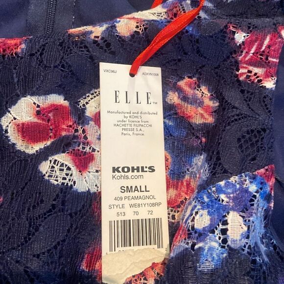 Multicolored Asymmetrical A-line lace dress  Wedding Guest or Easter Sunday SM - Picture 7 of 9